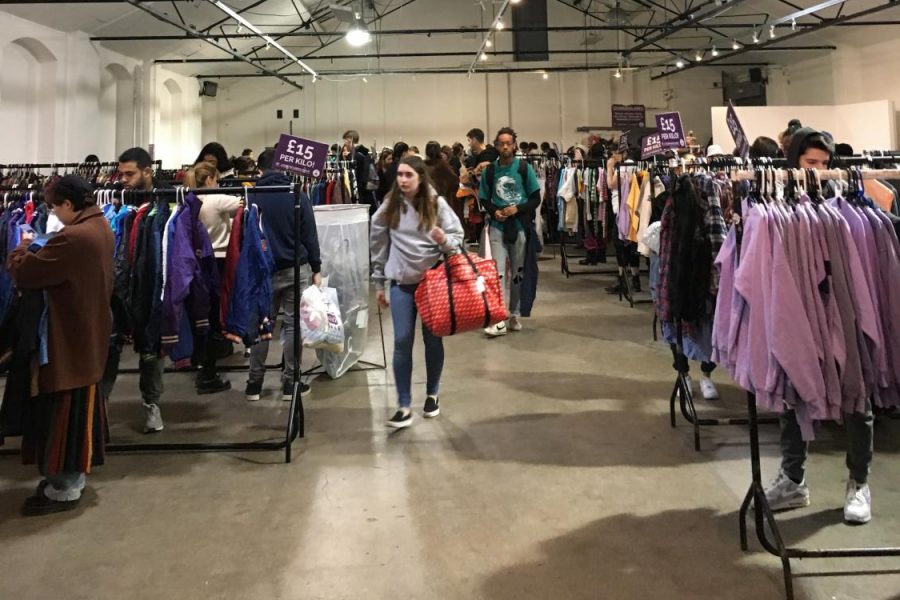 People look to buy vintage clothes at the most recent Vintage Kilo Sale Jan. 17-18. The vintage clothes are sold based on weight, causing the clothes to be super cheap. The next sale will take place on March 1.