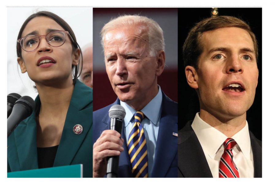 %28From+left+to+right%29+Progressive+Rep.+Alexandria+Ocasio-Cortez+speaks+about+the+Green+New+Deal+in+front+of+the+Capitol+in+February+2019.+Moderate+President+Joe+Biden+speaks+to+attendees+at+the+Presidential+Gun+Sense+Forum+in+Des+Moines%2C+Iowa.+Centrist+Rep.+Conor+Lamb+introduces+Biden%2C+while+campaigning+for+the+2020+election.+%0A