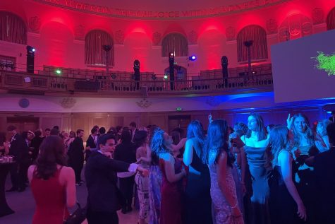 Grade 11 and 12 students dance at the prom event at Church House, Westminster May 14. Due to previous COVID-19 restrictions, prom was held for the first time in three years.
