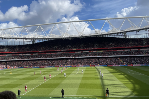 The Arsenal squad prepares for kick-off in the North London Derby between Arsenal and Tottenham Oct. 2. The game finished in a 3-1 victory to Arsenal, with new signing Gabriel Jesus scoring the team’s second goal against Tottenham, their local rivals.