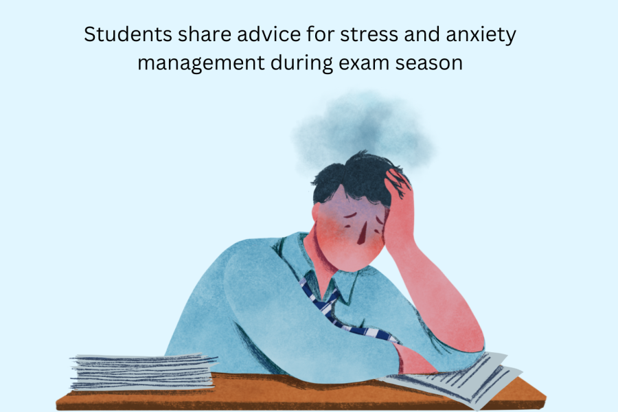 In a recent survey, many students said they are affected by the added pressure of exams toward the end of the year. Students proposed strategies which can be used to manage anxiety levels during demanding times. 