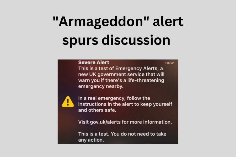 The U.K. government ran the “Armageddon” test alert April 23. The alert informed the public of the test and its use through a phone notification and an alarm sound. 