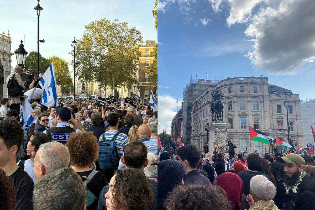 Civilians gather in a vigil to commemorate the lives of Israelis who died Oct. 9, and others march at a ‘Free Palestine’ protest Oct. 15. Communities in London have responded to the conflict through respective assemblies.
